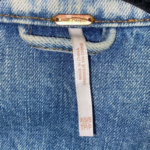 Free people jeans jacket size XS oversized impeccable paisley - Picture 16 of 17